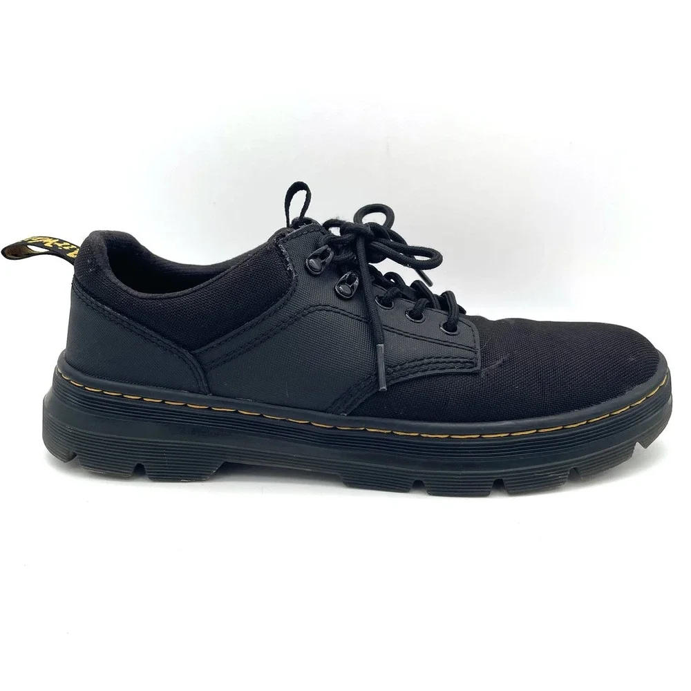 Dr Martens Reeder Utility Shoes Mens 11 Black Lace Up Casual Work Sneakers